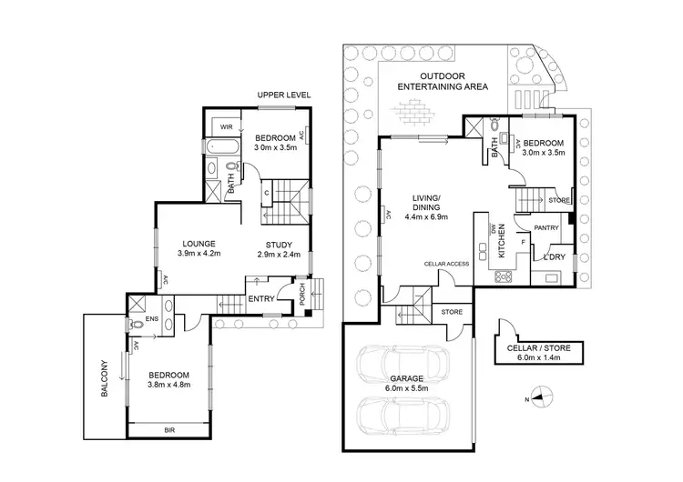 Floorplan of Homely townhouse listing, 2/16 Box Hill Crescent, Mont Albert North VIC 3129