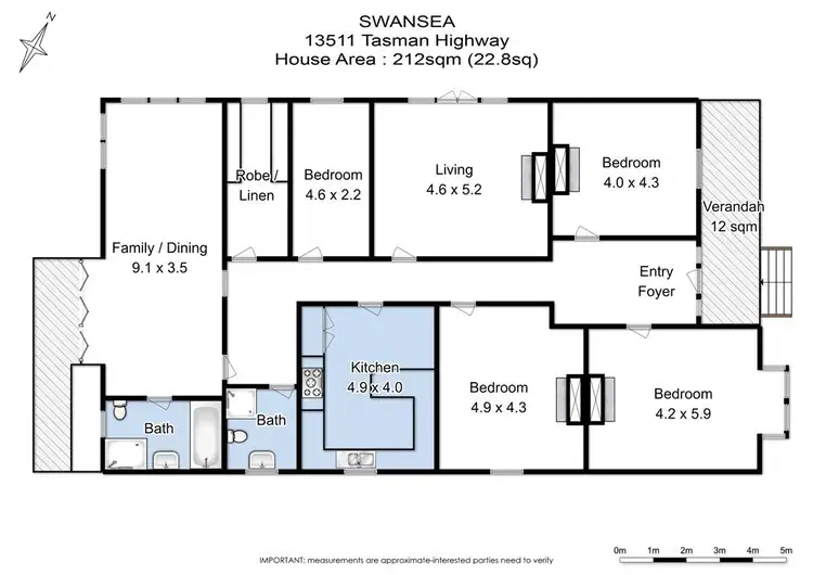 Floorplan of Homely house listing, Terenure/13511 Tasman Highway, Swansea TAS 7190
