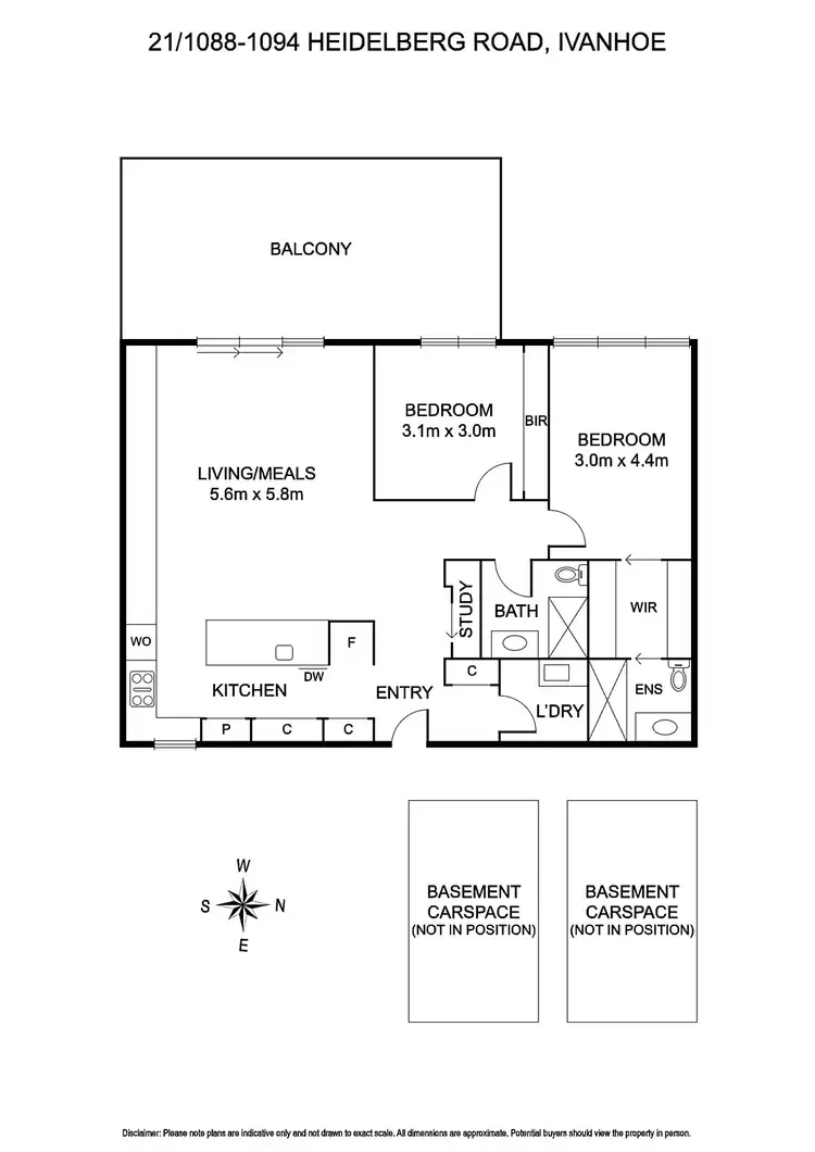 Floorplan of Homely apartment listing, 21/1088 Heidelberg Road, Ivanhoe VIC 3079