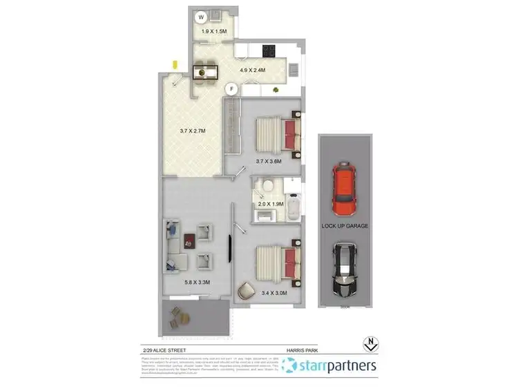 Floorplan of Homely apartment listing, 2/29 Alice Street, Harris Park NSW 2150
