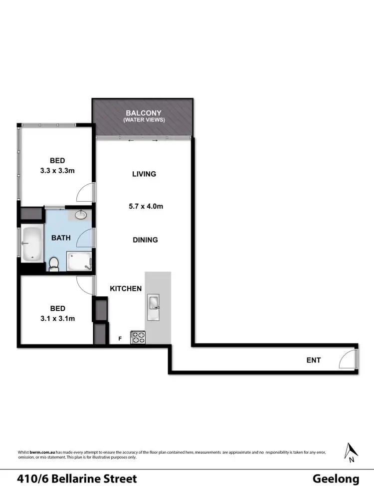 Floorplan of Homely apartment listing, 410/6 Bellerine Street, Geelong VIC 3220