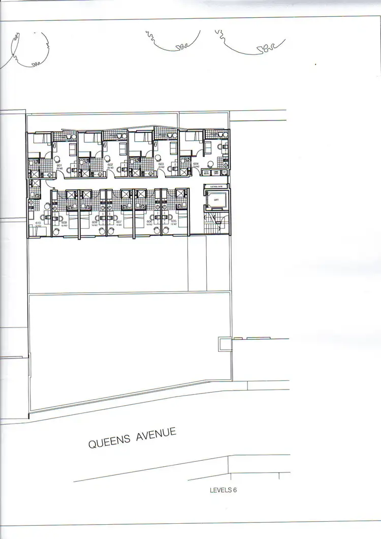 Floorplan of Homely studio listing, 608/1 Queens Avenue, Hawthorn VIC 3122