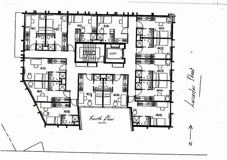 Floorplan of Homely studio listing, 412/127 Leicester Street, Carlton VIC 3053