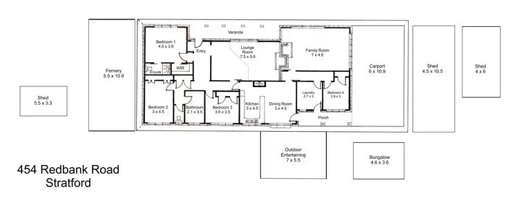 Floorplan of Homely house listing, 454 Redbank Road, Stratford VIC 3862