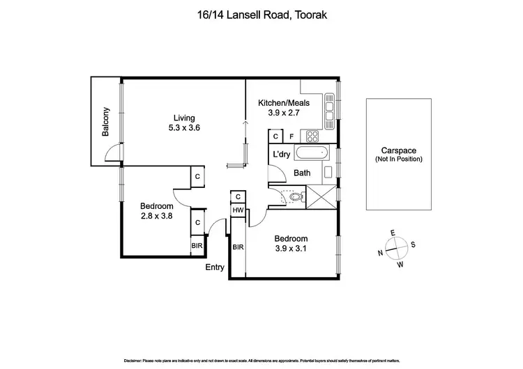 Floorplan of Homely apartment listing, 16/14 Lansell Road, Toorak VIC 3142