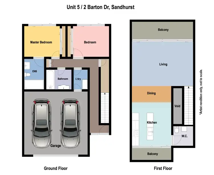 Floorplan of Homely townhouse listing, 5/2 Barton Drive, Sandhurst VIC 3977