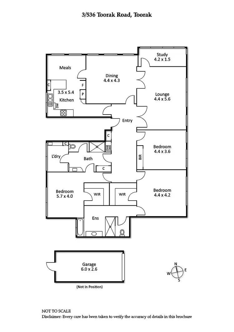 Floorplan of Homely apartment listing, 3/536 Toorak Road, Toorak VIC 3142