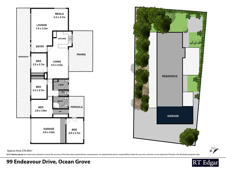 Floorplan of Homely house listing, 99 Endeavour Drive, Ocean Grove VIC 3226