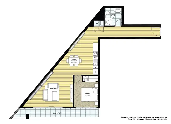 Floorplan of Homely unit listing, 512/187 Boundary Road, North Melbourne VIC 3051