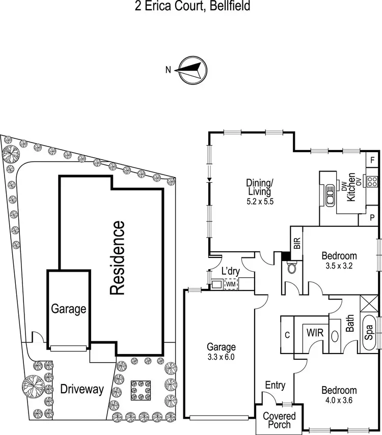 Floorplan of Homely house listing, 2 Erica Court, Bellfield VIC 3081