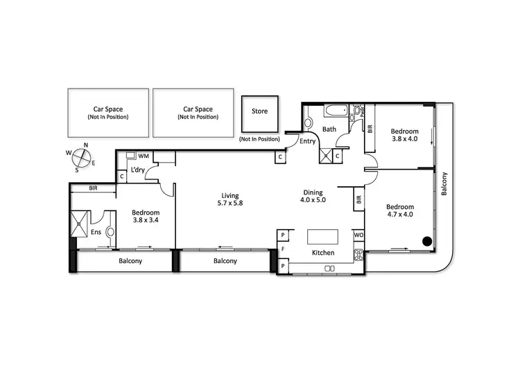 Floorplan of Homely apartment listing, 153/29 Queens Road, Melbourne VIC 3004