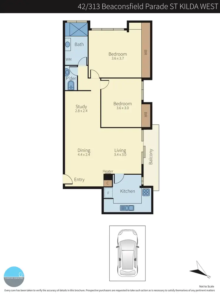 Floorplan of Homely apartment listing, 42/313 Beaconsfield Parade, St Kilda West VIC 3182