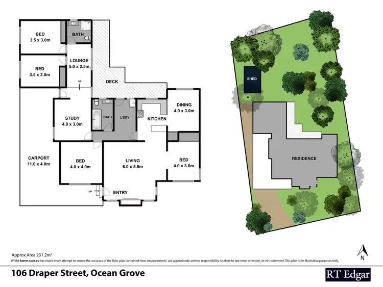 Floorplan of Homely house listing, 106 Draper Street, Ocean Grove VIC 3226