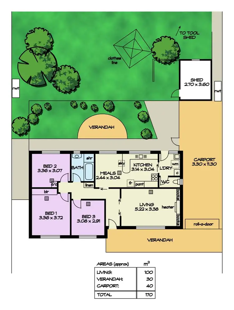 Floorplan of Homely house listing, 35 Far View Crescent, Ridgehaven SA 5097