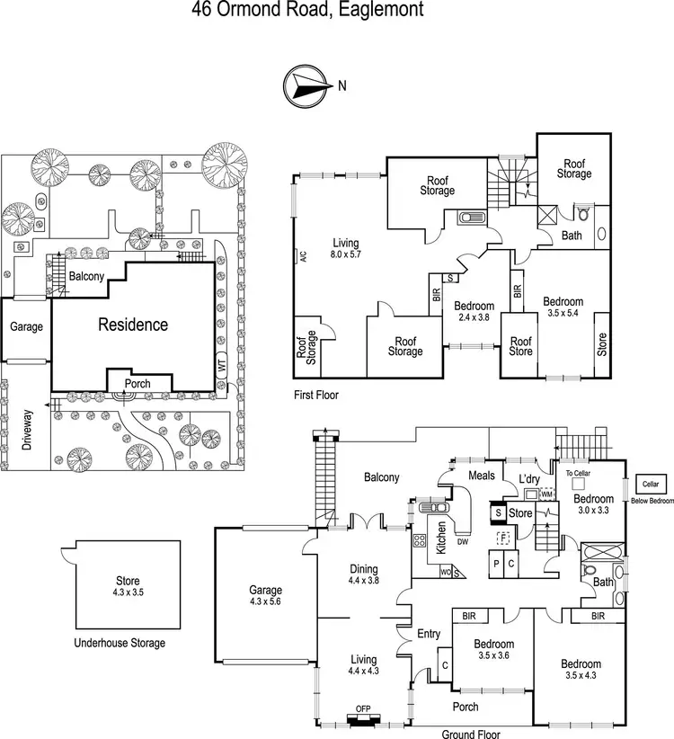 Floorplan of Homely house listing, 46 Ormond Road, Eaglemont VIC 3084