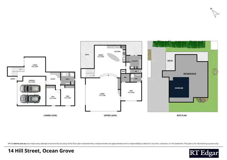 Floorplan of Homely house listing, 14 Hill Street, Ocean Grove VIC 3226