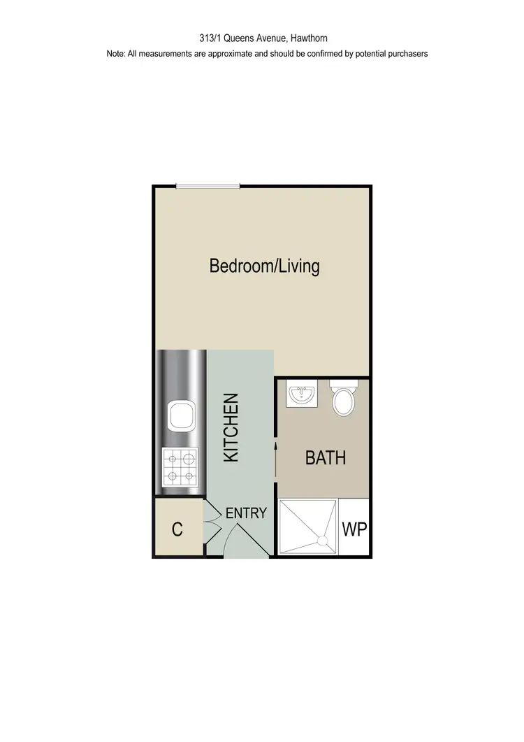 Floorplan of Homely apartment listing, 313/1 Queens Avenue, Hawthorn VIC 3122