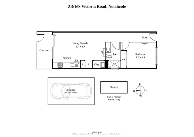 Floorplan of Homely apartment listing, 3B/168 Victoria Road, Northcote VIC 3070