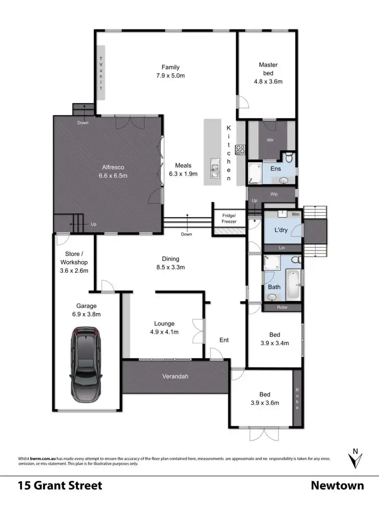 Floorplan of Homely house listing, 15 Grant Street, Newtown VIC 3220