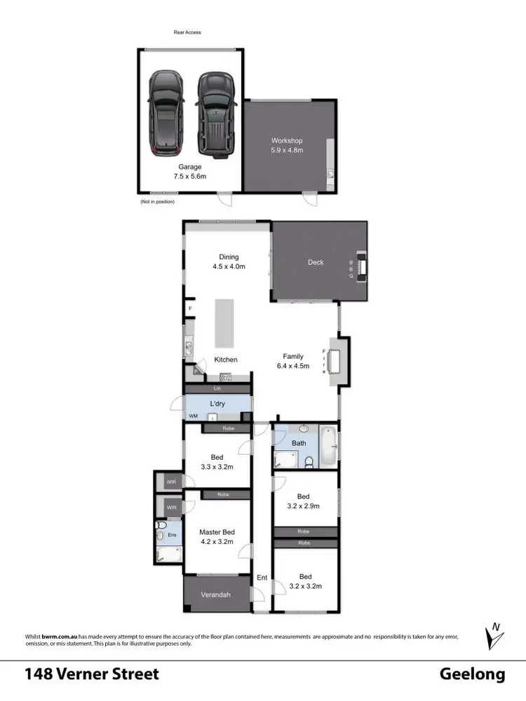 Floorplan of Homely house listing, 148 Verner Street, Geelong VIC 3220