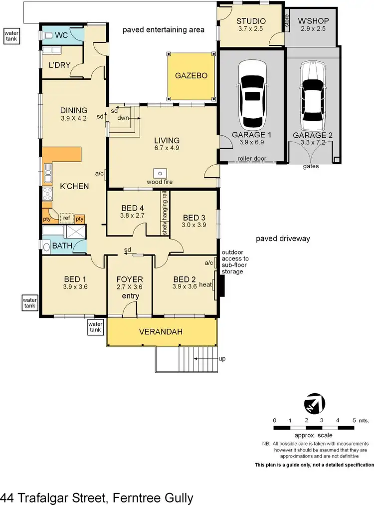 Floorplan of Homely house listing, 44 Trafalgar Street, Ferntree Gully VIC 3156