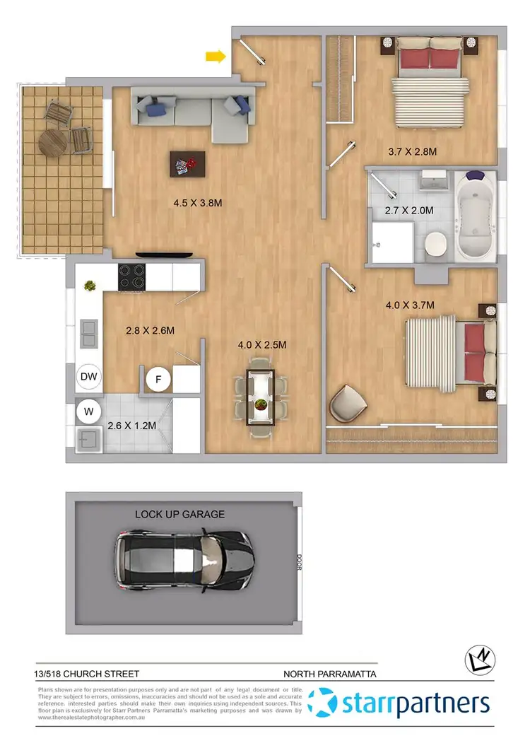 Floorplan of Homely apartment listing, 13/518 Church Street, North Parramatta NSW 2151