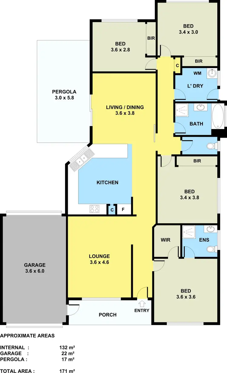 Floorplan of Homely house listing, 8 Panpandi Drive, Clifton Springs VIC 3222
