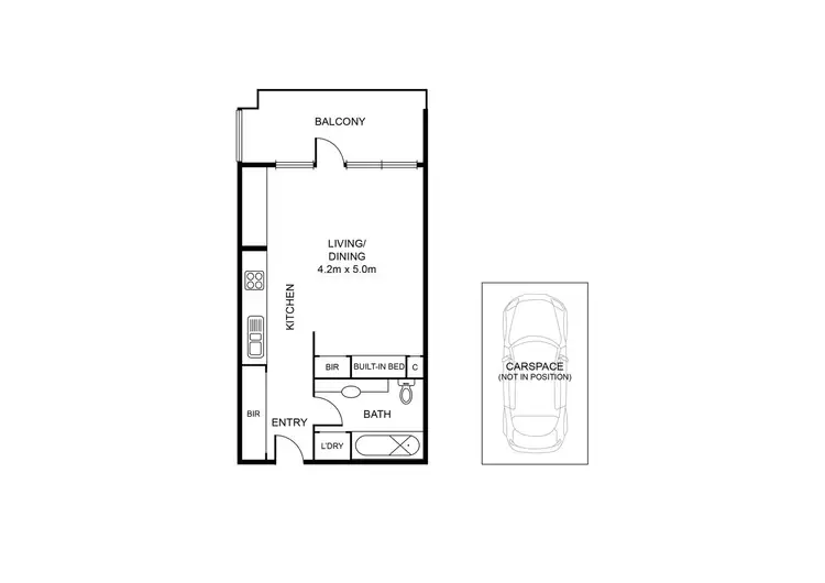 Floorplan of Homely studio listing, 47/39 Esplanade East, Port Melbourne VIC 3207