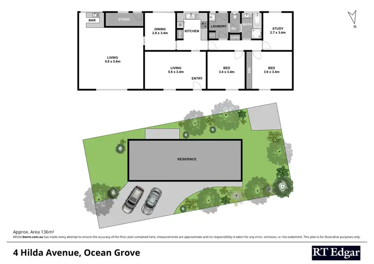 Floorplan of Homely house listing, 4 Hilda Avenue, Ocean Grove VIC 3226