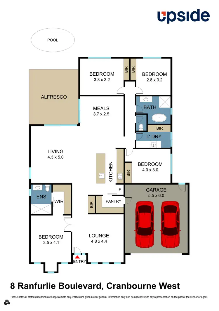 Floorplan of Homely house listing, 8 Ranfurlie Boulevard, Cranbourne West VIC 3977