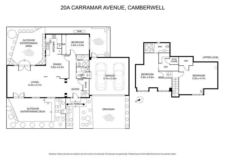 Floorplan of Homely townhouse listing, 20A Carramar Avenue, Camberwell VIC 3124