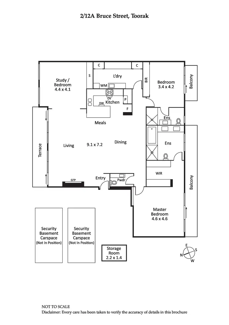 Floorplan of Homely apartment listing, 2/12A Bruce Street, Toorak VIC 3142