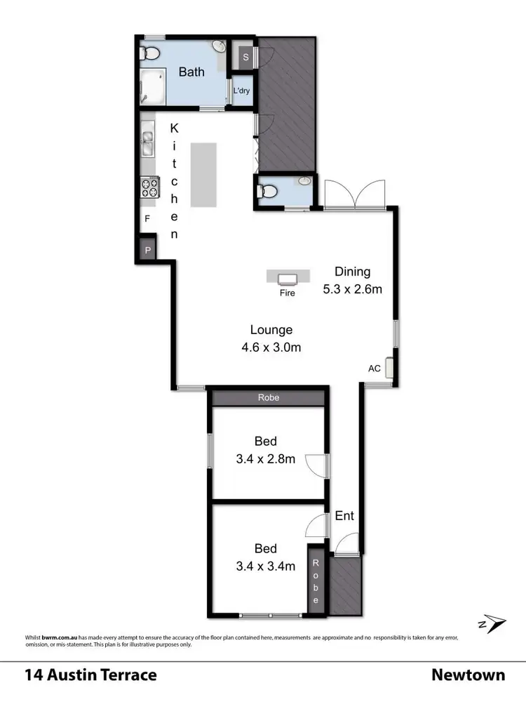 Floorplan of Homely house listing, 14 Austin Terrace, Newtown VIC 3220