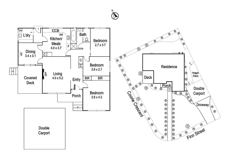 Floorplan of Homely house listing, 1/18 Coorie Crescent, Rosanna VIC 3084