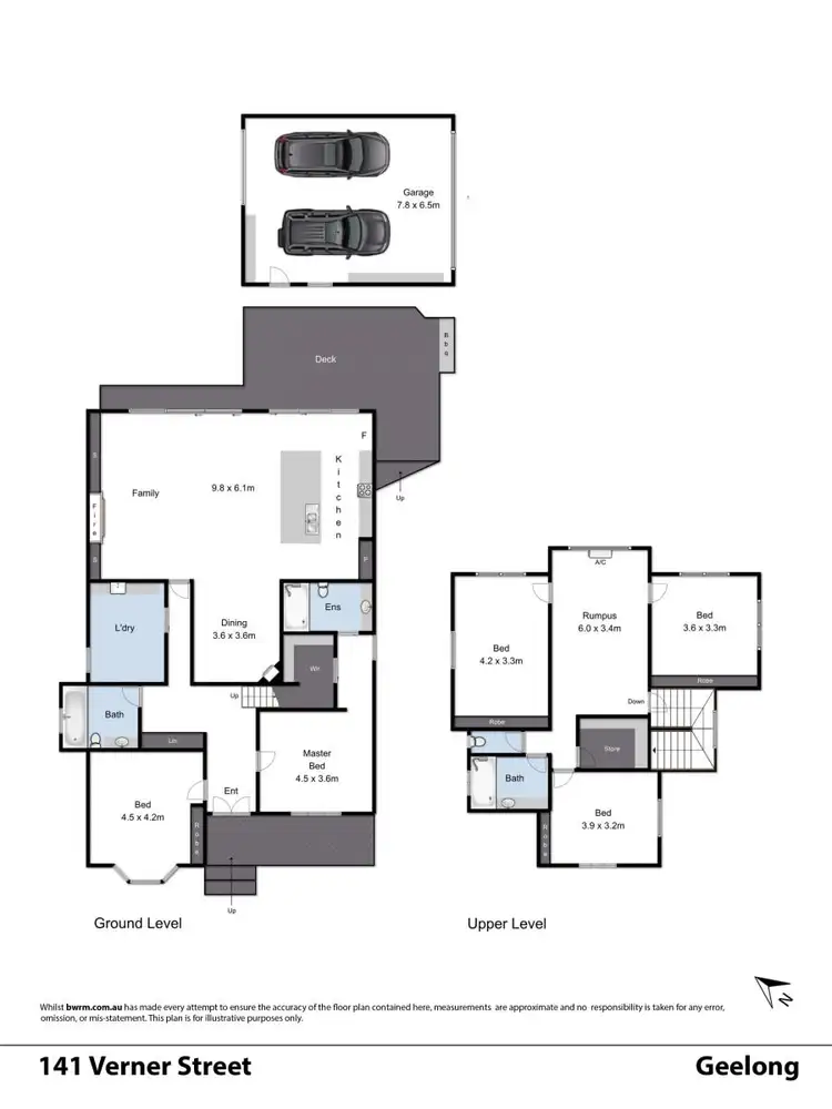 Floorplan of Homely house listing, 141 Verner Street, Geelong VIC 3220