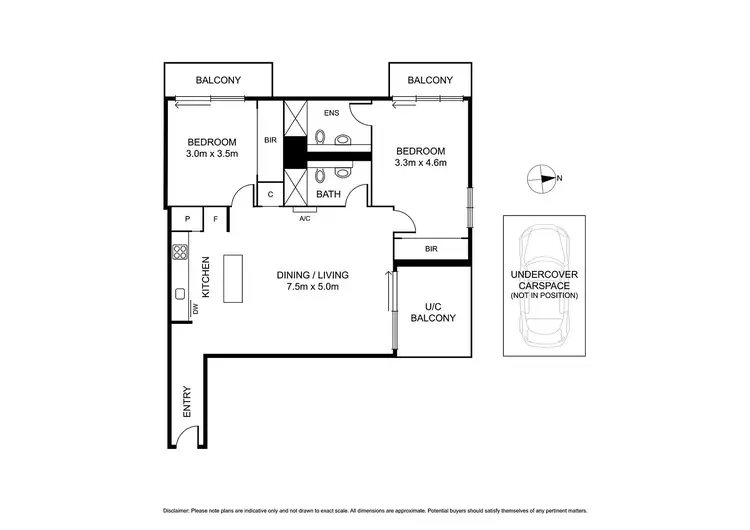 Floorplan of Homely apartment listing, 18/573-575 Glen Huntly Road, Elsternwick VIC 3185