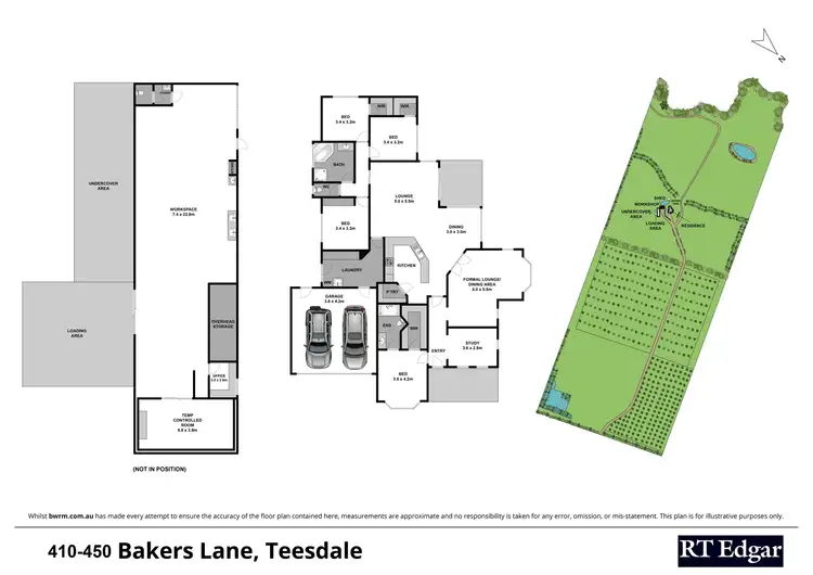 Floorplan of Homely rural property listing, 410-450 Bakers Lane, Teesdale VIC 3328