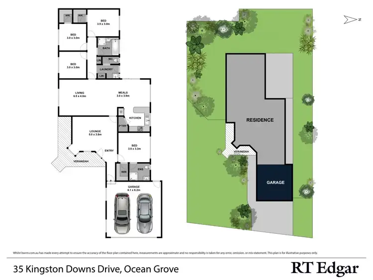 Floorplan of Homely house listing, 35 Kingston Downs Drive, Ocean Grove VIC 3226