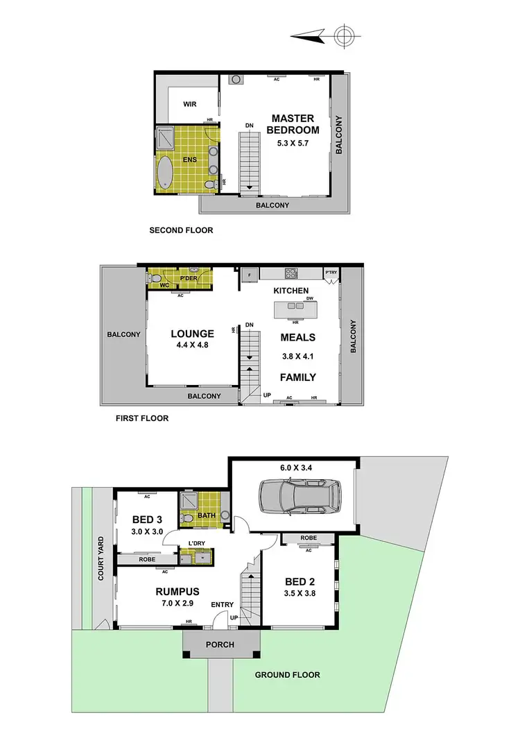 Floorplan of Homely townhouse listing, 986 Sydney Road, Coburg North VIC 3058