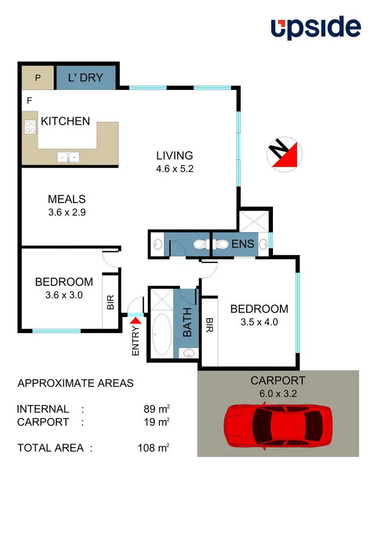 Floorplan of Homely townhouse listing, 3/86 Biggs Street, St Albans VIC 3021