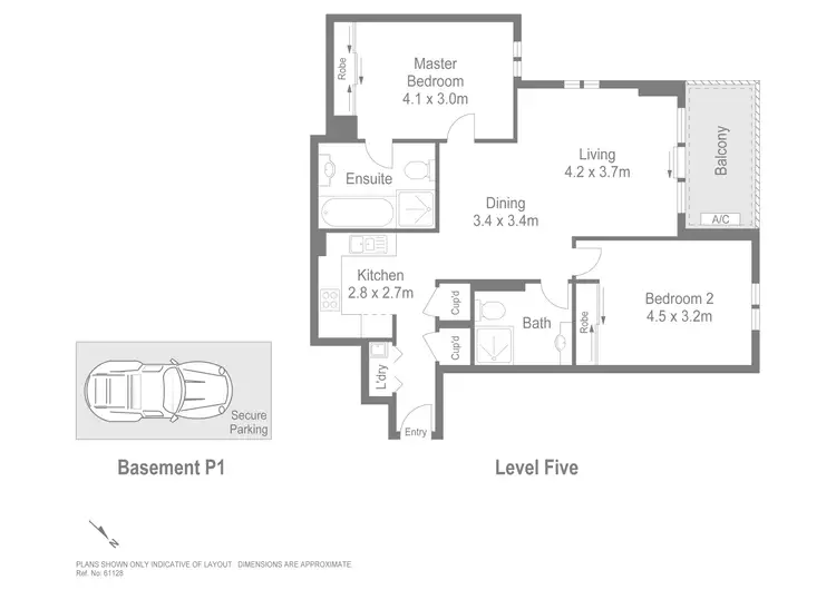 Floorplan of Homely unit listing, 138/95 Bonar Street, Wolli Creek NSW 2205