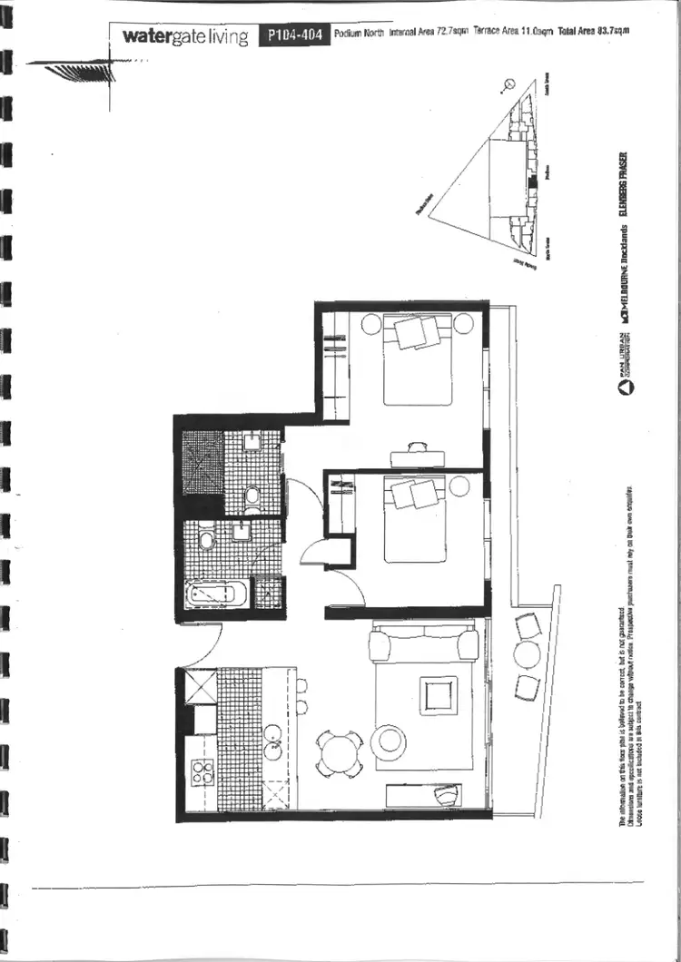 Floorplan of Homely apartment listing, 304/12 Waterview Walk, Docklands VIC 3008