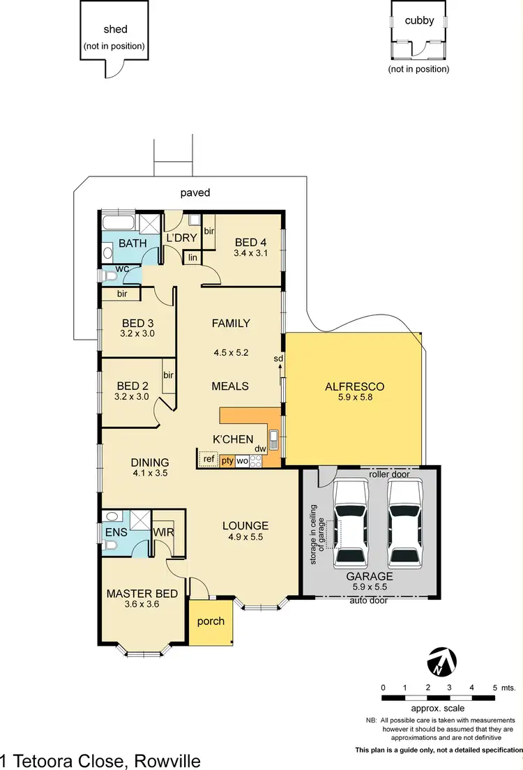 Floorplan of Homely house listing, 1 Tetoora Close, Rowville VIC 3178