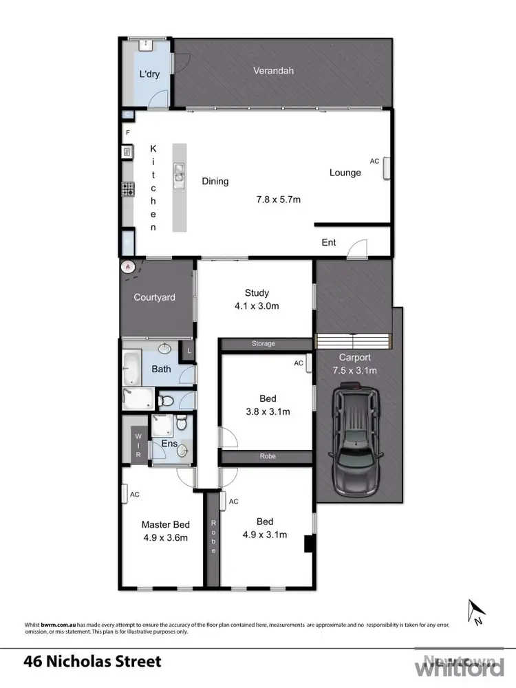 Floorplan of Homely house listing, 46 Nicholas Street, Newtown VIC 3220