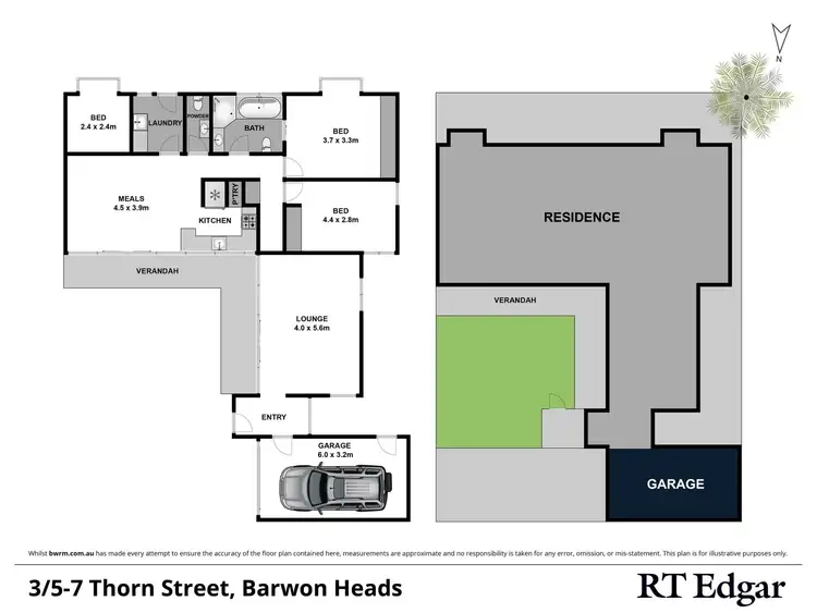 Floorplan of Homely townhouse listing, 3/5-7 Thorn Street, Barwon Heads VIC 3227