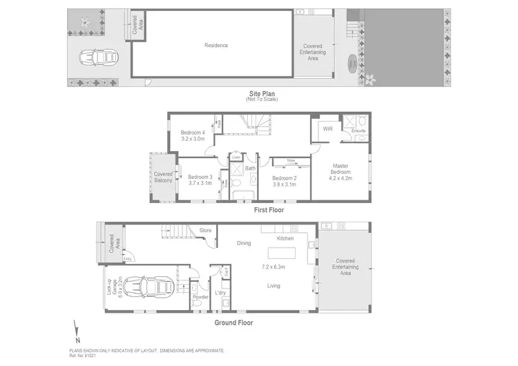Floorplan of Homely semi-detached listing, 61A Thomas Street, Picnic Point NSW 2213