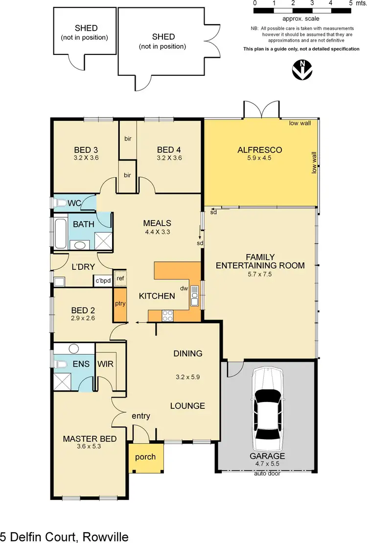 Floorplan of Homely house listing, 5 Delfin Court, Rowville VIC 3178