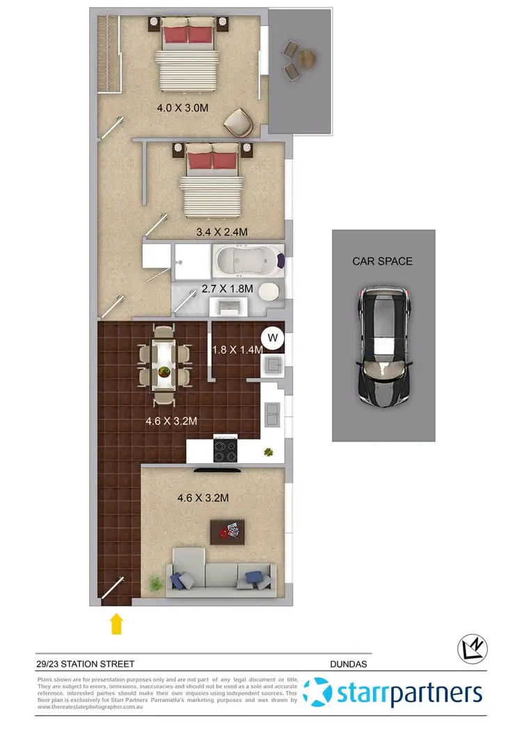 Floorplan of Homely apartment listing, 29/23 Station Street, Dundas NSW 2117