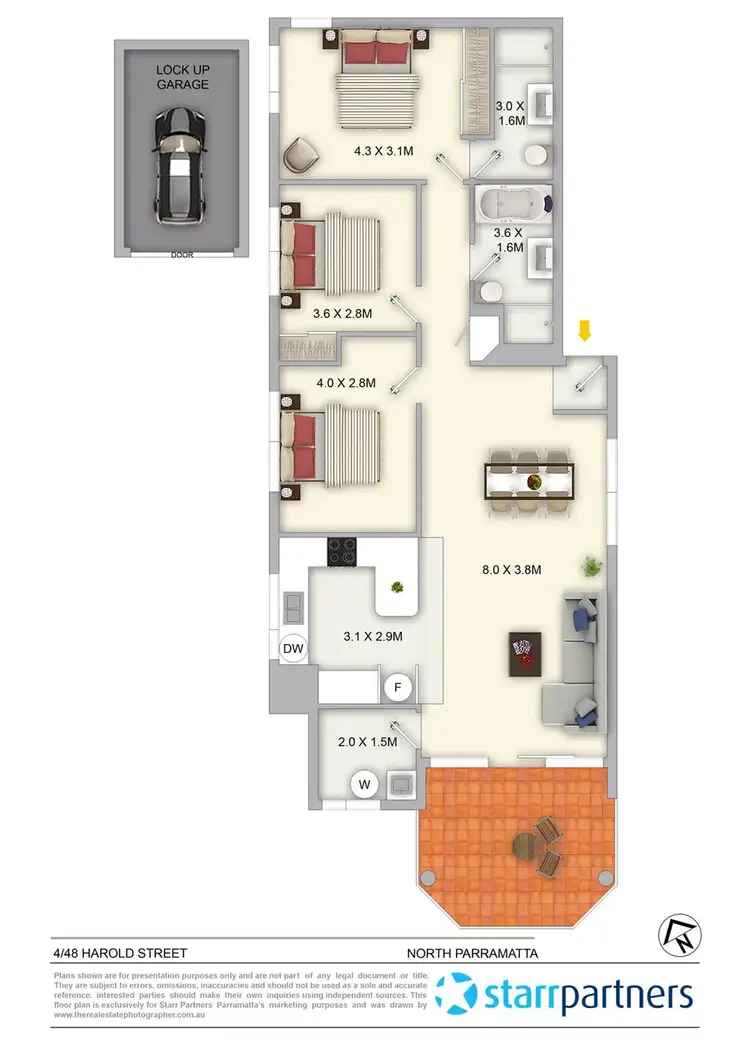 Floorplan of Homely apartment listing, 4/48 Harold Street, North Parramatta NSW 2151