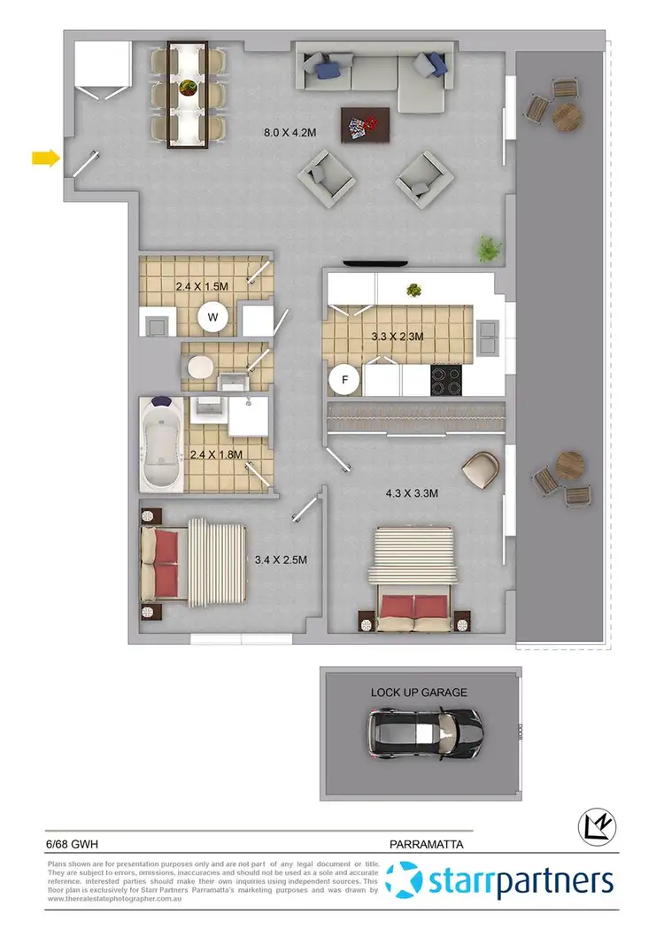 Floorplan of Homely apartment listing, 6/68 Great Western Highway, Parramatta NSW 2150